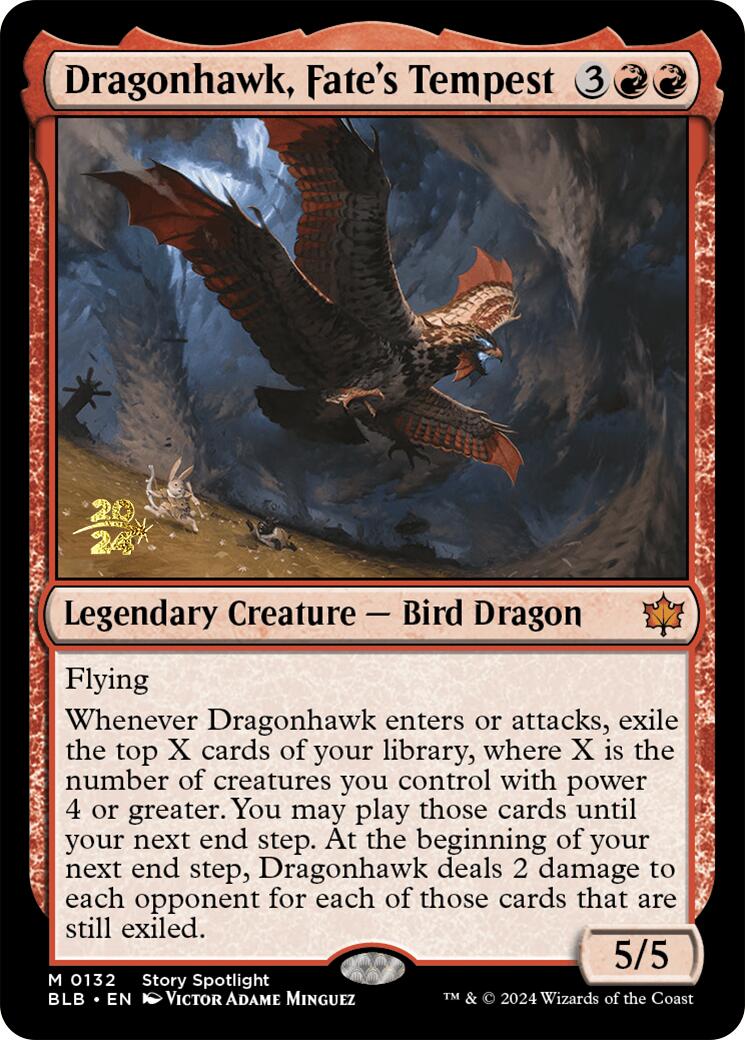 Dragonhawk, Fate's Tempest [Bloomburrow Prerelease Promos] | Nerdhalla Games