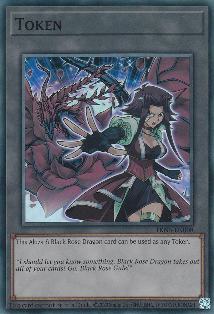 Token: Akiza & Black Rose Dragon [TKN5-EN008] Super Rare | Nerdhalla Games