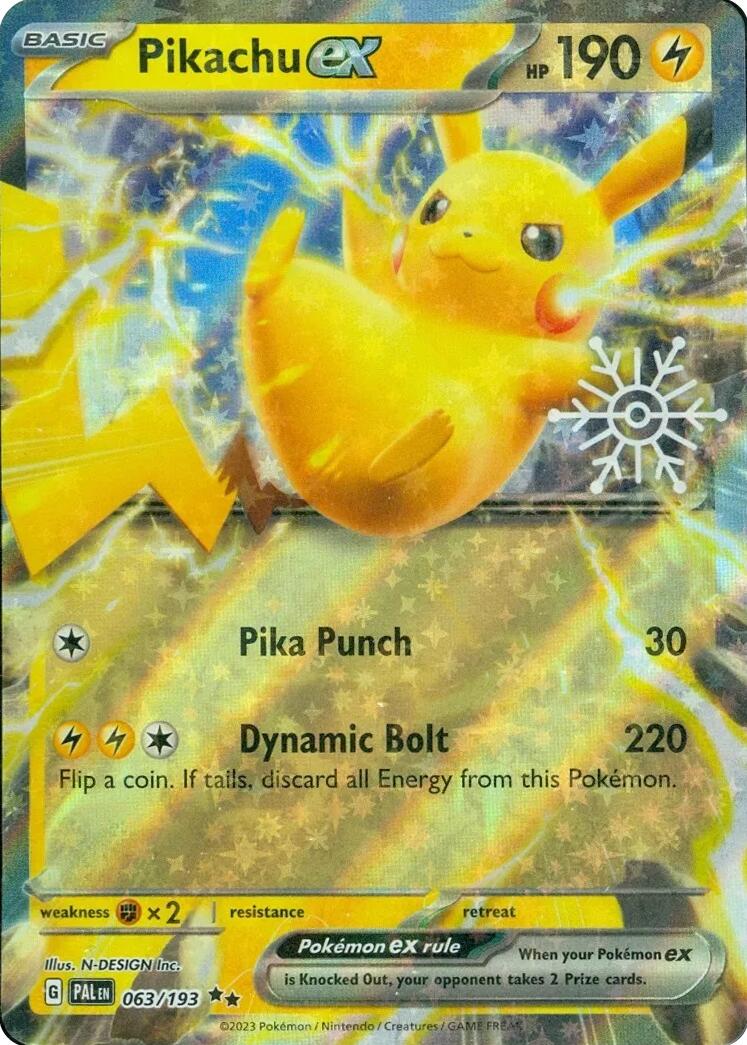 Pikachu ex (063/193) (Holiday Calendar) [Miscellaneous Cards] | Nerdhalla Games