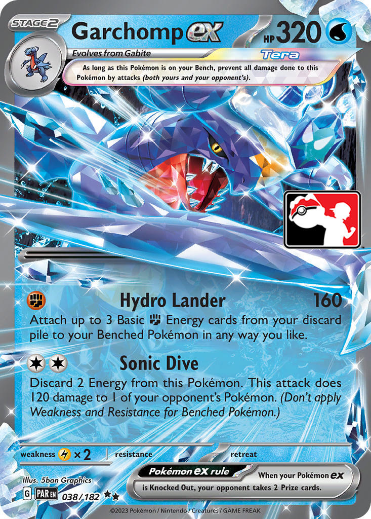 Garchomp ex (038/182) [Prize Pack Series Five] | Nerdhalla Games