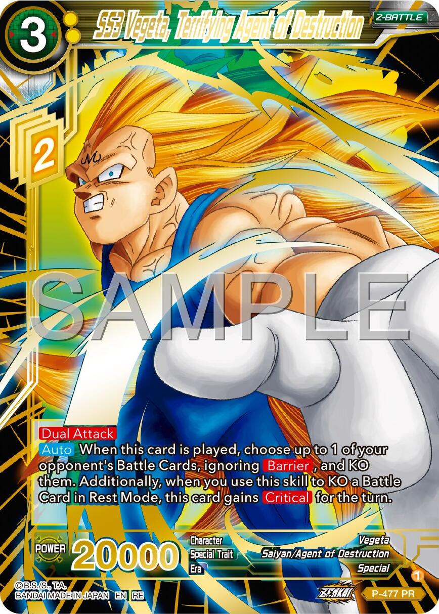 SS3 Vegeta, Terrifying Agent of Destruction (Reprint) (P-477) [Premium 7th Anniversary Box 2024] | Nerdhalla Games