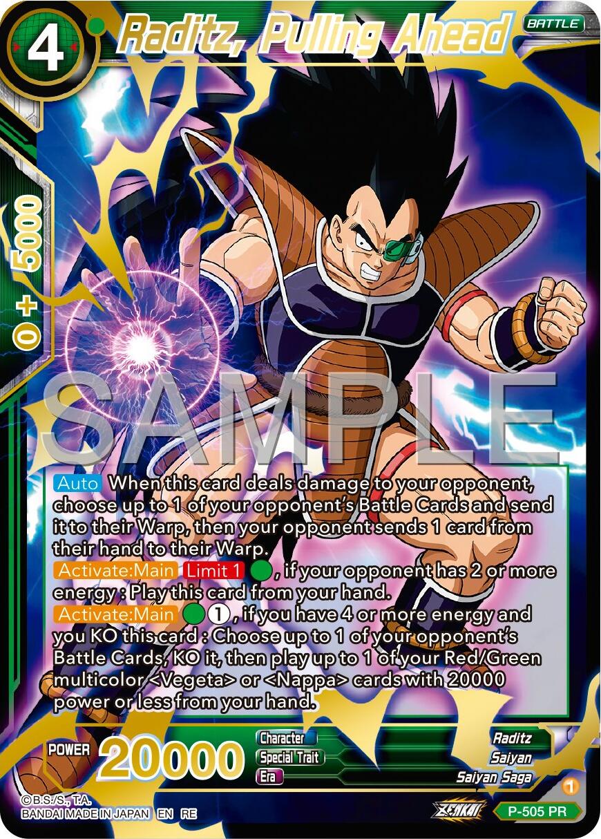 Raditz, Pulling Ahead (Reprint) (P-505) [Premium 7th Anniversary Box 2024] | Nerdhalla Games