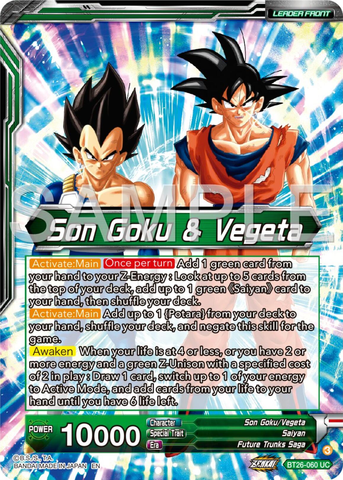 Son Goku & Vegeta // Vegito, Prodigious Fusion (BT26-060) [Ultimate Advent] | Nerdhalla Games