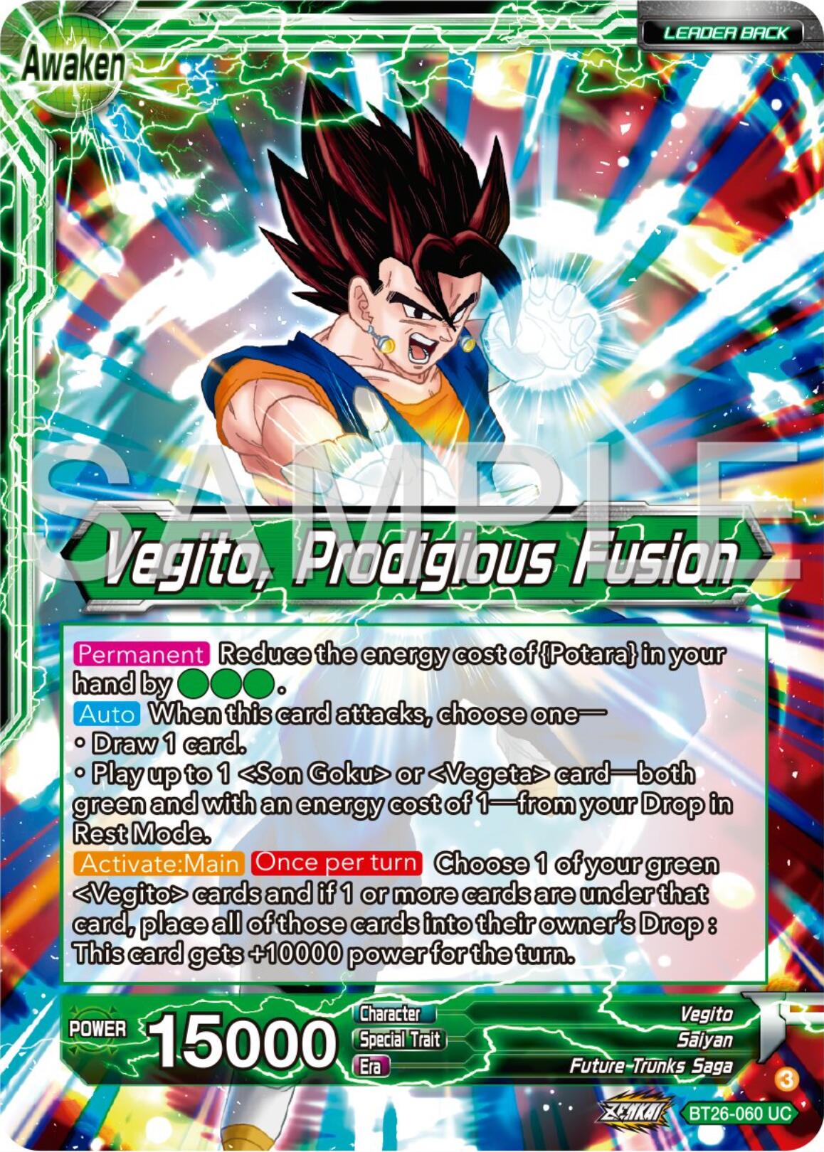 Son Goku & Vegeta // Vegito, Prodigious Fusion (BT26-060) [Ultimate Advent] | Nerdhalla Games