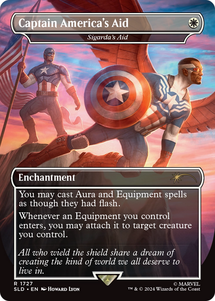 Captain America's Aid - Sigarda's Aid (Rainbow Foil) [Secret Lair Drop Series] | Nerdhalla Games