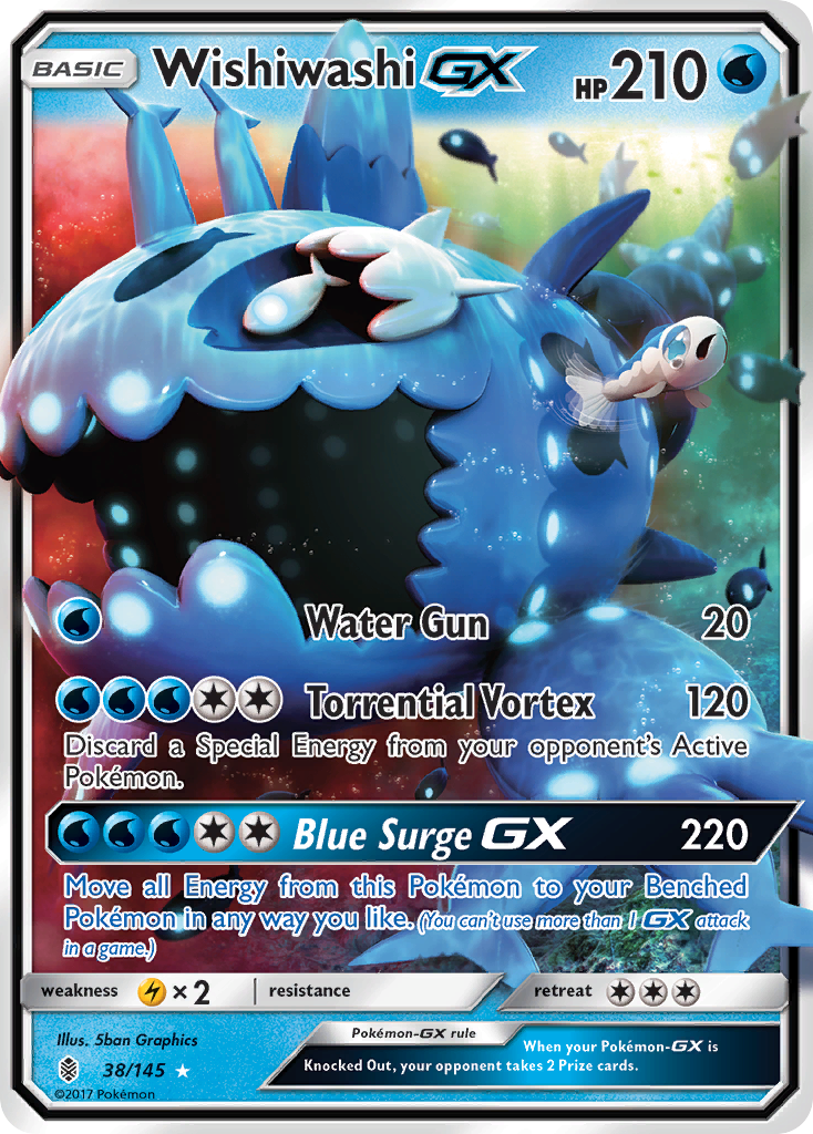 Wishiwashi GX (38/145) [Sun & Moon: Guardians Rising] | Nerdhalla Games