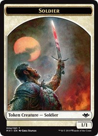 Soldier (004) // Serra the Benevolent Emblem (020) Double-Sided Token [Modern Horizons Tokens] | Nerdhalla Games