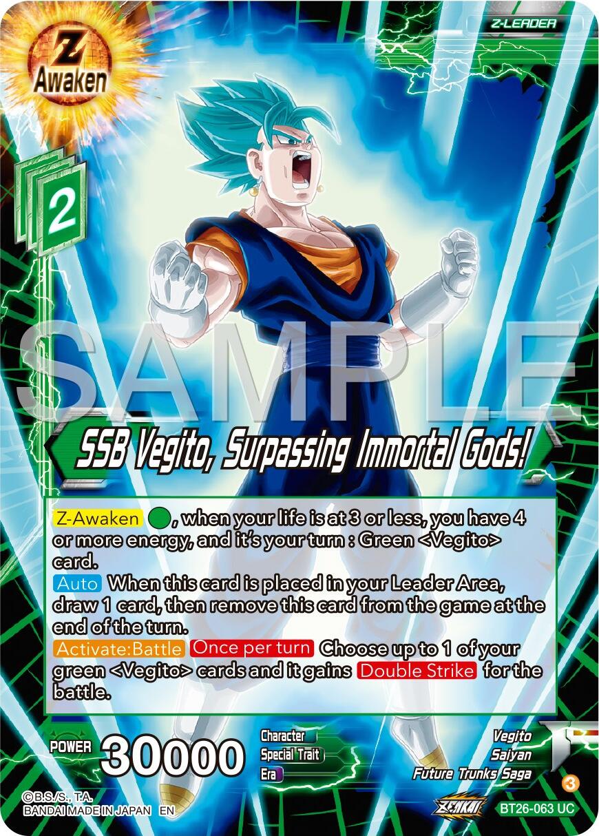 SSB Vegito, Surpassing Immortal Gods! (BT26-063) [Ultimate Advent] | Nerdhalla Games