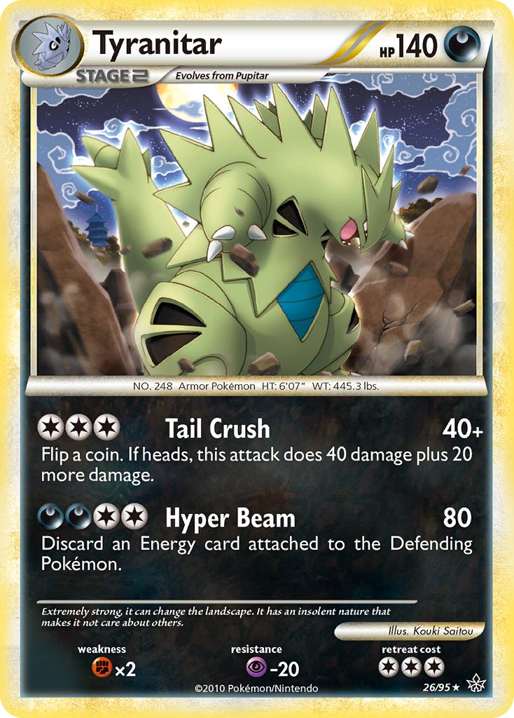 Tyranitar (26/95) (Theme Deck Exclusive) [HeartGold & SoulSilver: Unleashed] | Nerdhalla Games