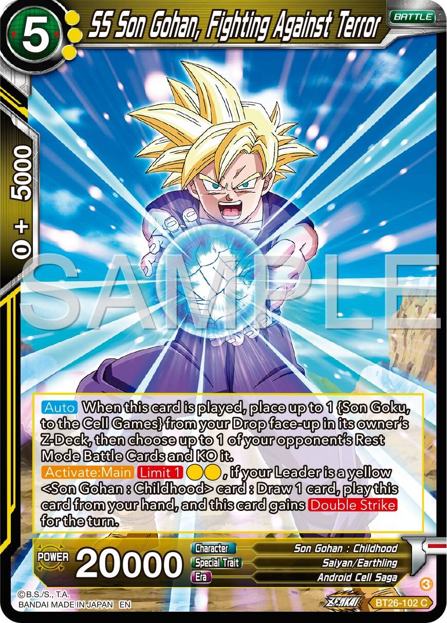 SS Son Gohan, Fighting Against Terror (BT26-102) [Ultimate Advent] | Nerdhalla Games