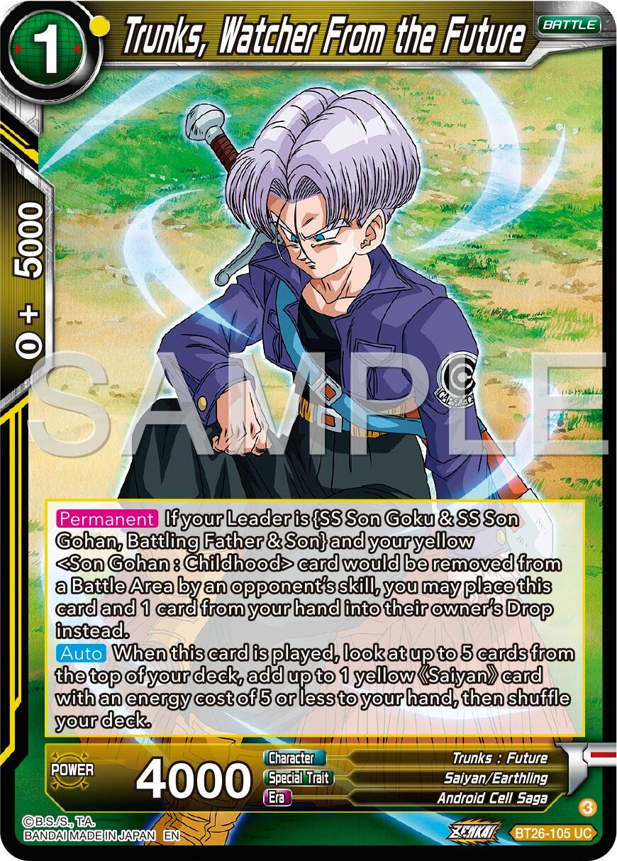 Trunks, Watcher From the Future (BT26-105) [Ultimate Advent] | Nerdhalla Games