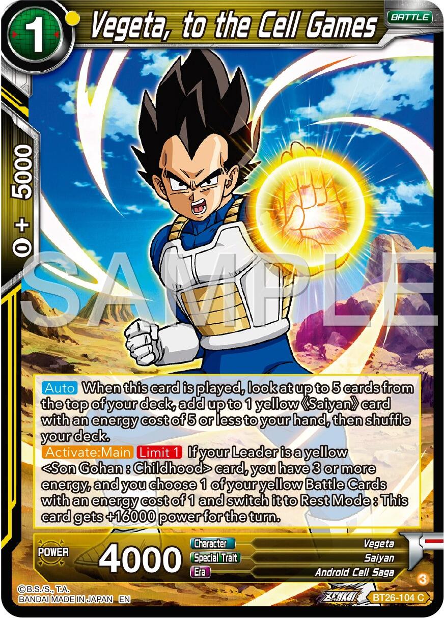 Vegeta, to the Cell Games (BT26-104) [Ultimate Advent] | Nerdhalla Games