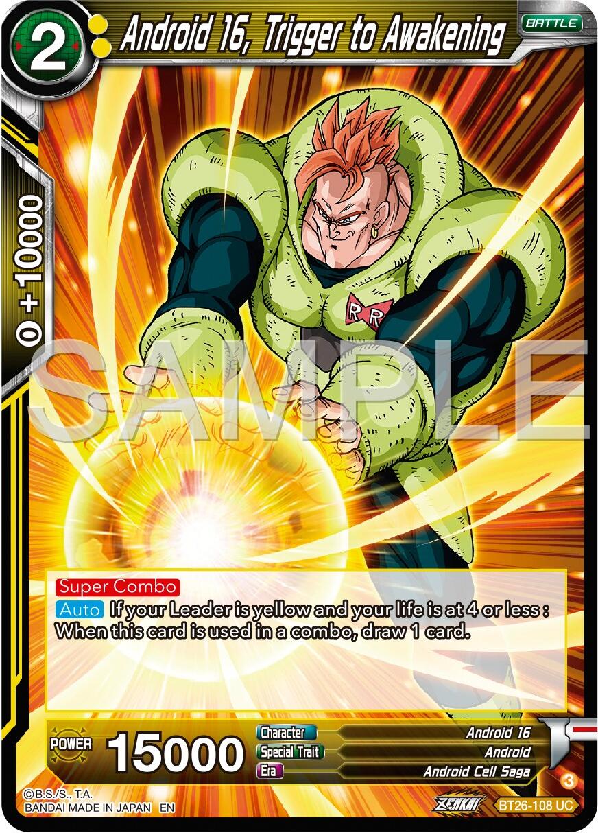 Android 16, Trigger to Awakening (BT26-108) [Ultimate Advent] | Nerdhalla Games