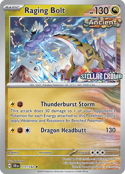 Raging Bolt (111/142) (Cosmo Holo - Best Buy Exclusive) [Miscellaneous Cards] | Nerdhalla Games