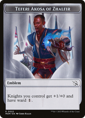 Treasure (20) // Teferi Akosa of Zhalfir Emblem Double-Sided Token [March of the Machine Tokens] | Nerdhalla Games