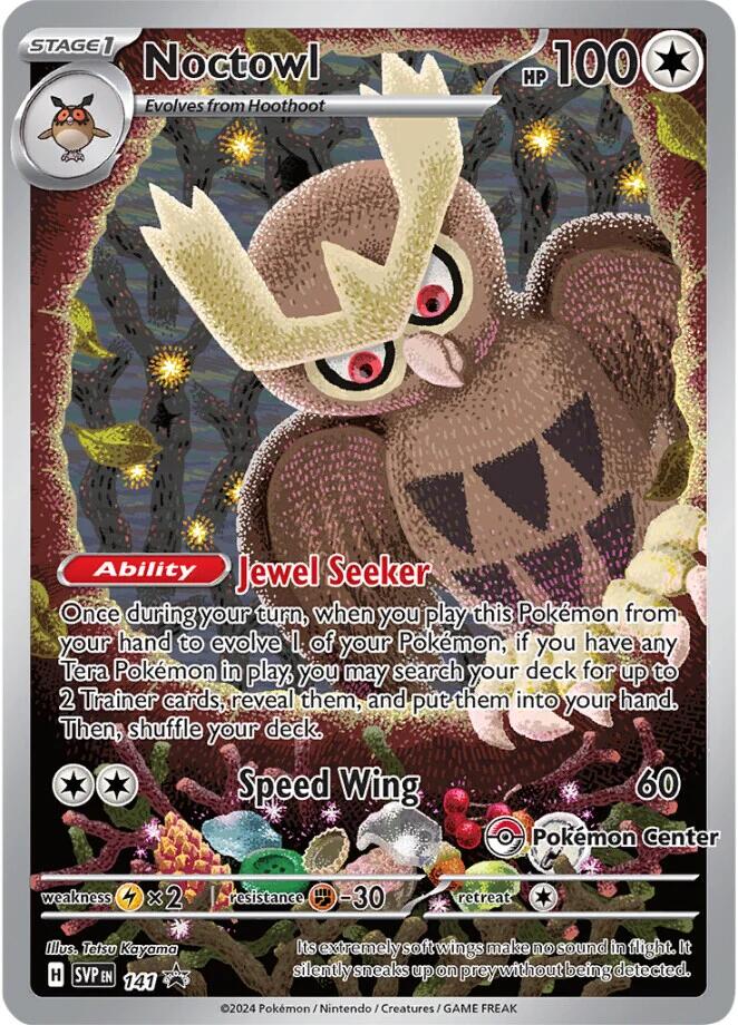 Noctowl (141) (Pokemon Center Exclusive) [Scarlet & Violet: Black Star Promos] | Nerdhalla Games