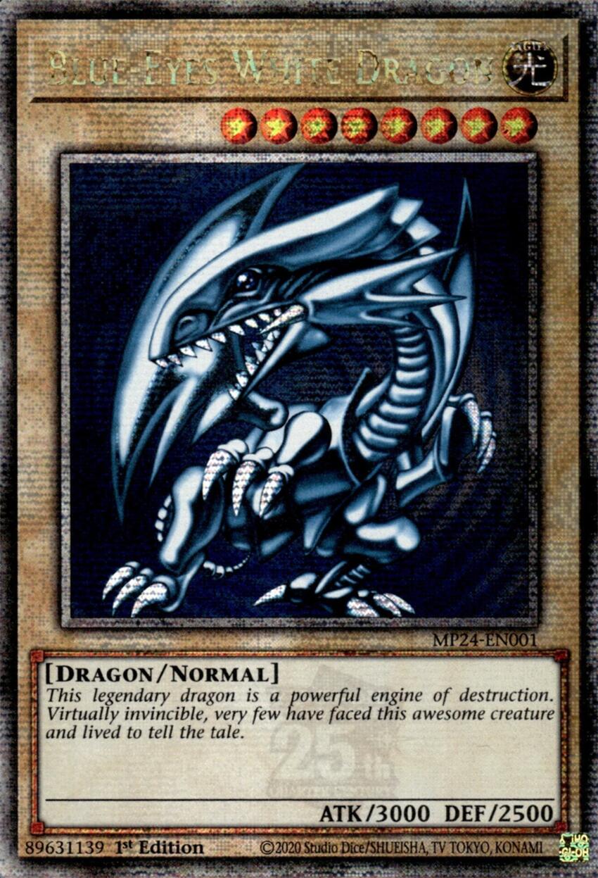 Blue-Eyes White Dragon [MP24-EN001] Quarter Century Secret Rare | Nerdhalla Games