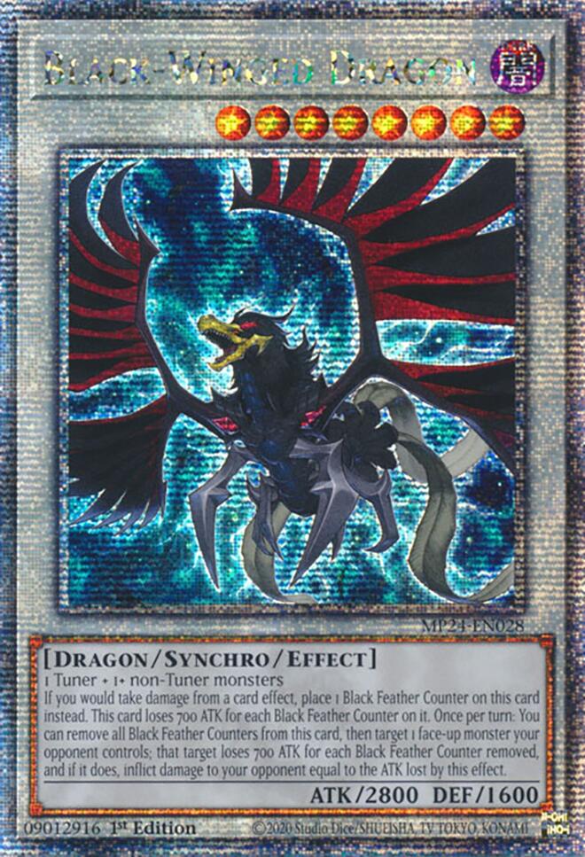 Black-Winged Dragon [MP24-EN028] Quarter Century Secret Rare | Nerdhalla Games