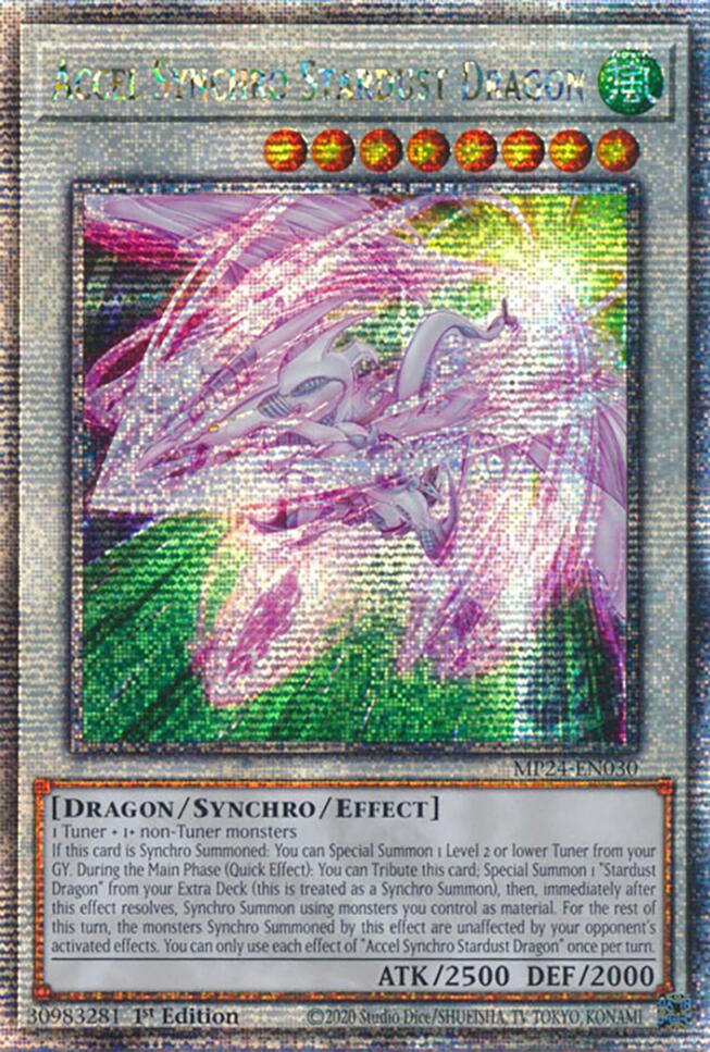 Accel Synchro Stardust Dragon [MP24-EN030] Quarter Century Secret Rare | Nerdhalla Games