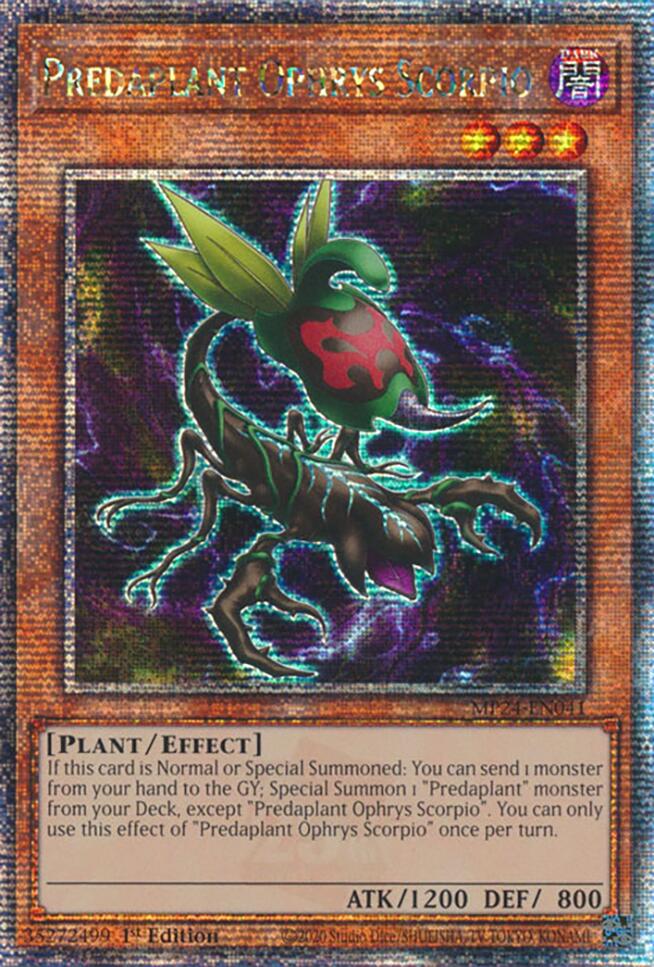 Predaplant Ophrys Scorpio [MP24-EN041] Quarter Century Secret Rare | Nerdhalla Games