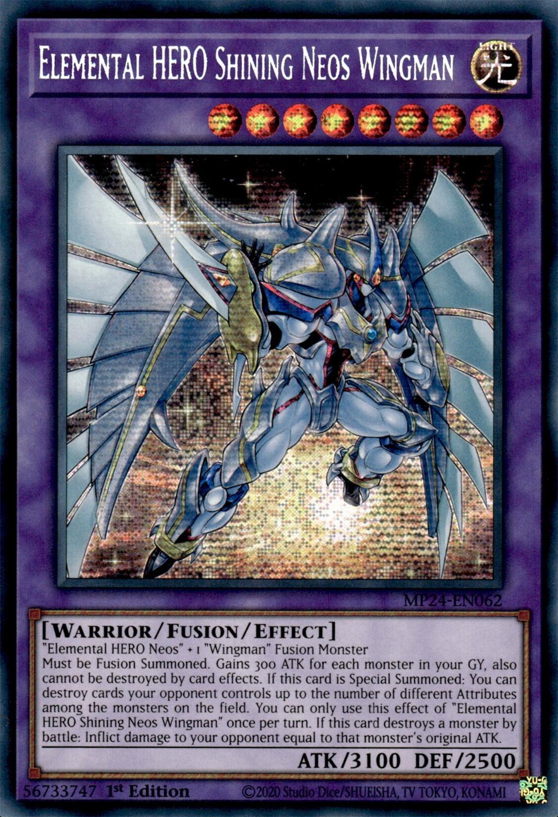 Elemental HERO Shining Neos Wingman [MP24-EN062] Prismatic Secret Rare | Nerdhalla Games