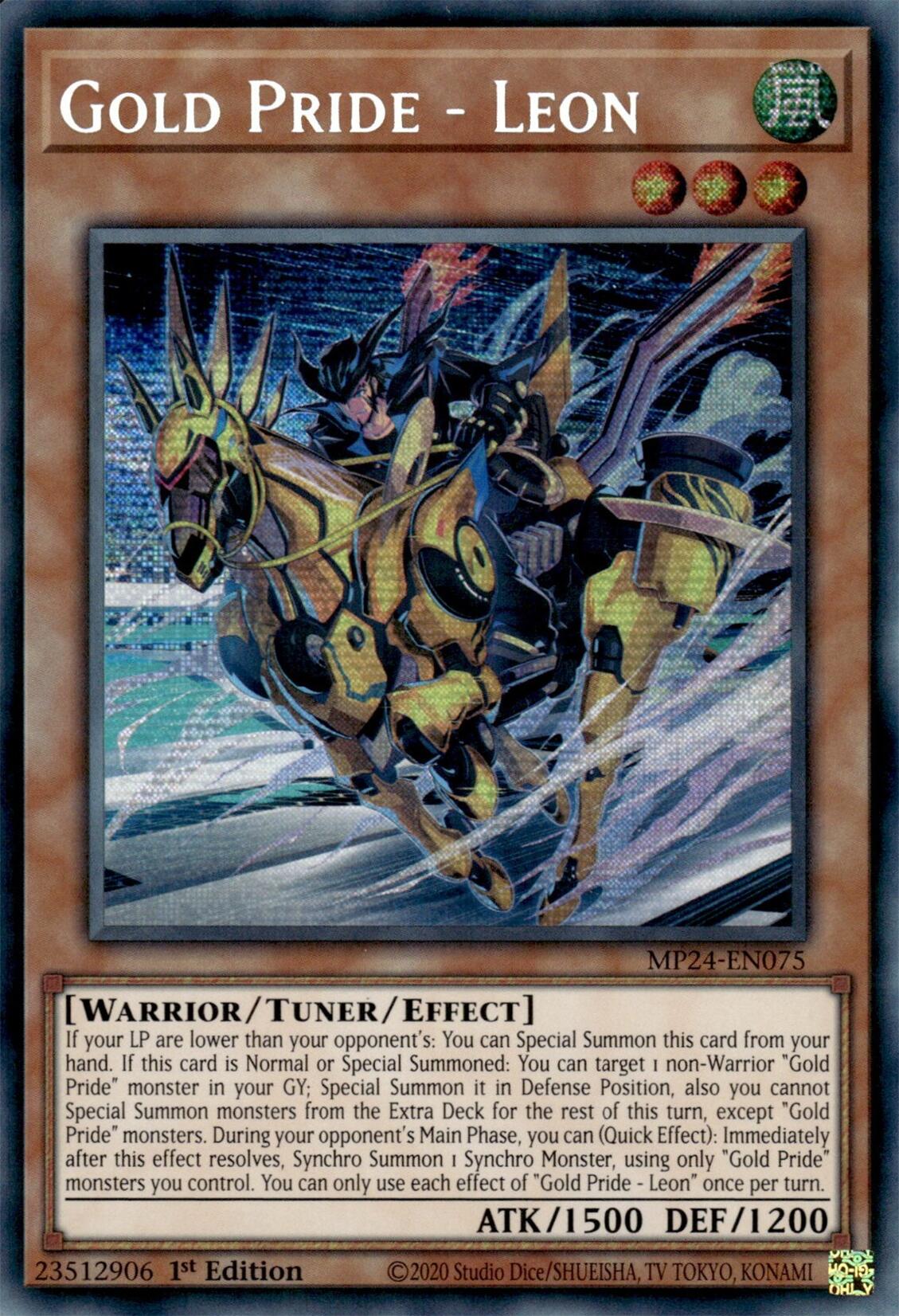 Gold Pride - Leon [MP24-EN075] Prismatic Secret Rare | Nerdhalla Games