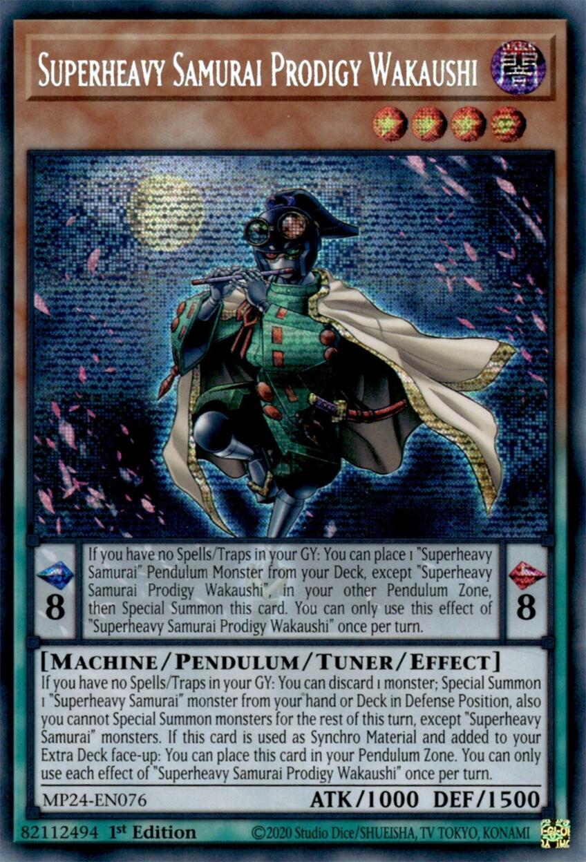 Superheavy Samurai Prodigy Wakaushi [MP24-EN075] Prismatic Secret Rare | Nerdhalla Games