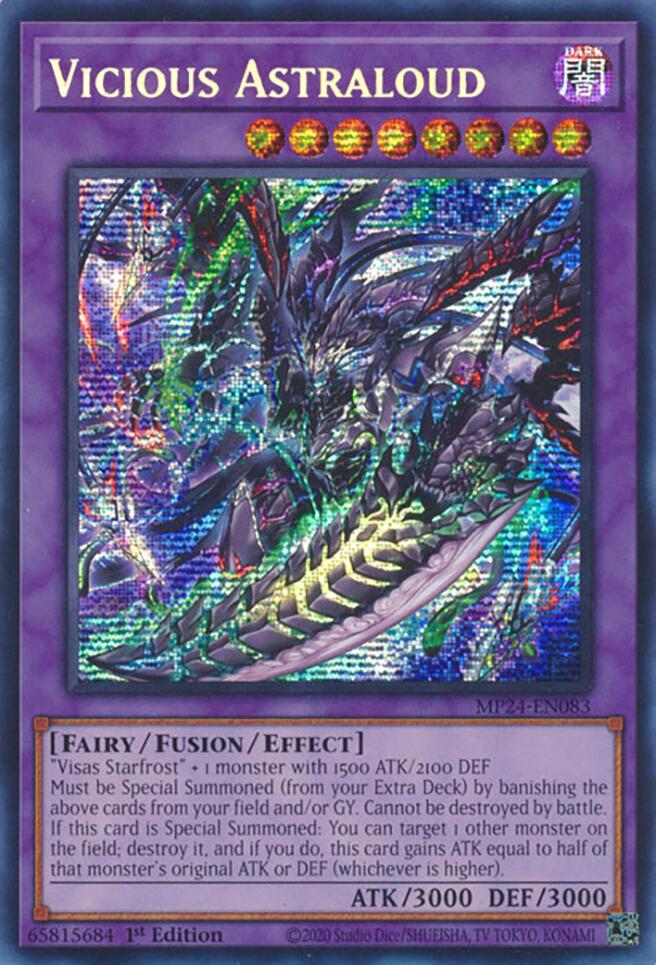 Vicious Astraloud [MP24-EN083] Prismatic Secret Rare | Nerdhalla Games