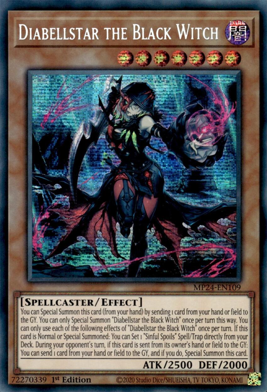 Diabellstar the Black Witch [MP24-EN109] Prismatic Secret Rare | Nerdhalla Games