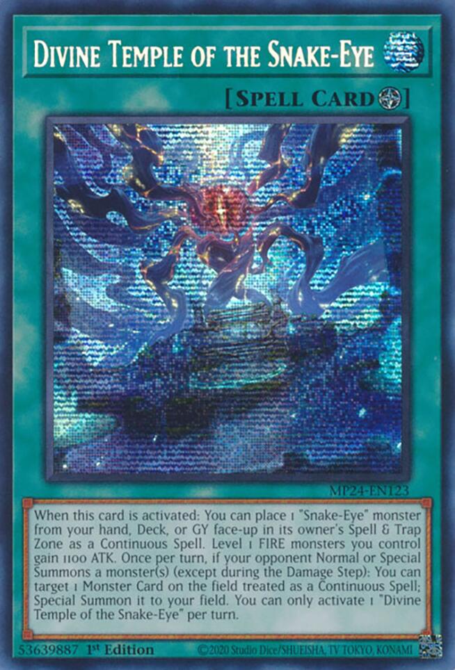 Divine Temple of the Snake-Eye [MP24-EN123] Prismatic Secret Rare | Nerdhalla Games