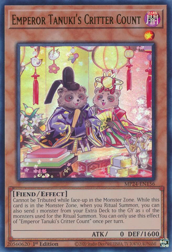 Emperor Tanuki's Critter Count [MP24-EN156] Ultra Rare | Nerdhalla Games