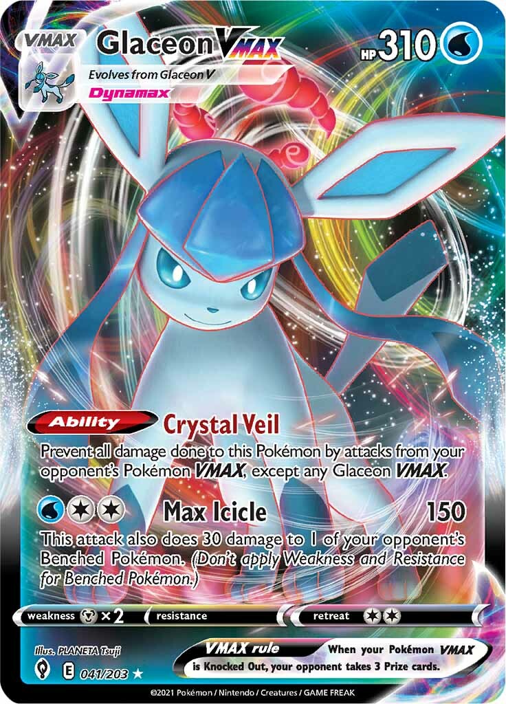 Glaceon VMAX (041/203) [Sword & Shield: Evolving Skies] | Nerdhalla Games