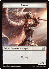 Angel // Glimmer Double-Sided Token [Duskmourn: House of Horror Commander Tokens] | Nerdhalla Games