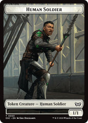 Human Soldier // Scarecrow Double-Sided Token [Duskmourn: House of Horror Commander Tokens] | Nerdhalla Games