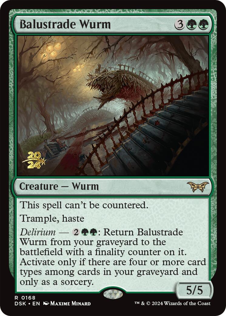 Balustrade Wurm [Duskmourn: House of Horror Prerelease Promos] | Nerdhalla Games