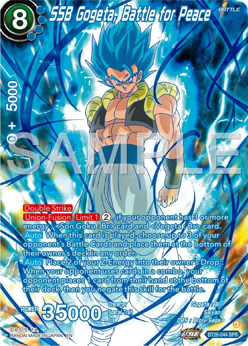 SSB Gogeta, Battle for Peace (SPR) (BT26-044) [Ultimate Advent] | Nerdhalla Games