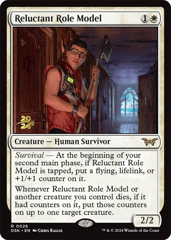 Reluctant Role Model (0026) [Duskmourn: House of Horror Prerelease Promos] | Nerdhalla Games