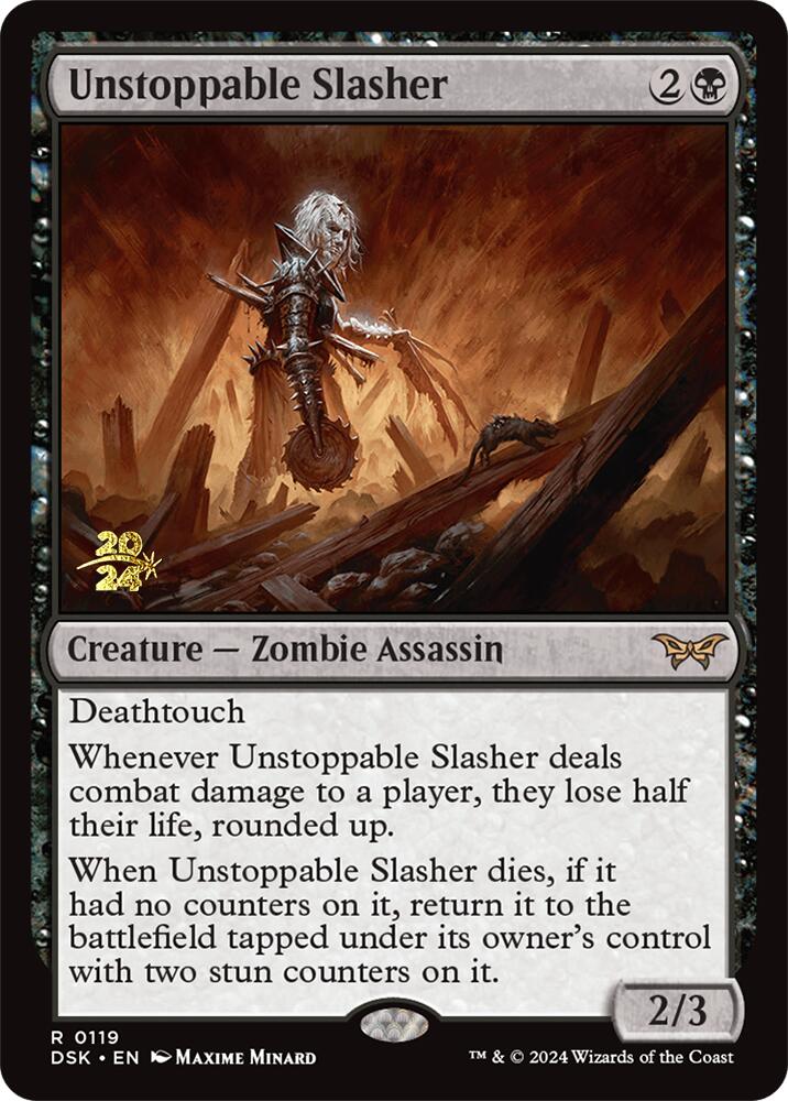 Unstoppable Slasher (0119) [Duskmourn: House of Horror Prerelease Promos] | Nerdhalla Games