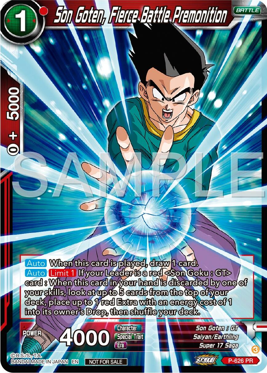 Son Goten, Fierce Battle Premonition (Zenkai Series Tournament Pack Vol.9) (P-626) [Promotion Cards] | Nerdhalla Games