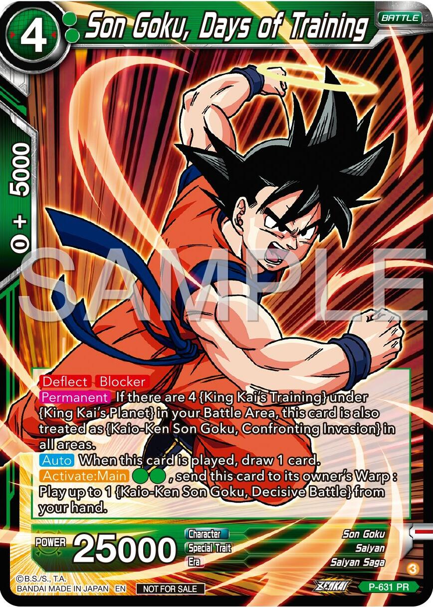 Son Goku, Days of Training (Zenkai Series Tournament Pack Vol.9) (P-631) [Promotion Cards] | Nerdhalla Games