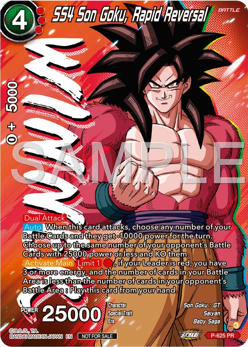 SS4 Son Goku, Rapid Reversal (Zenkai Series Tournament Pack Vol.9) (Winner) (P-625) [Promotion Cards] | Nerdhalla Games