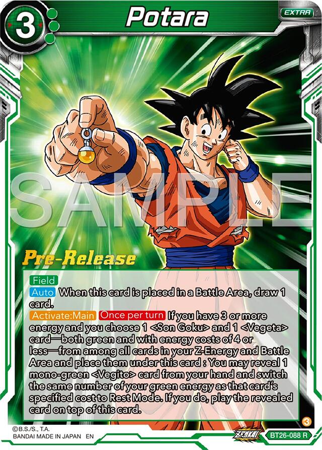 Potara (BT26-088) [Ultimate Advent Prerelease Promos] | Nerdhalla Games