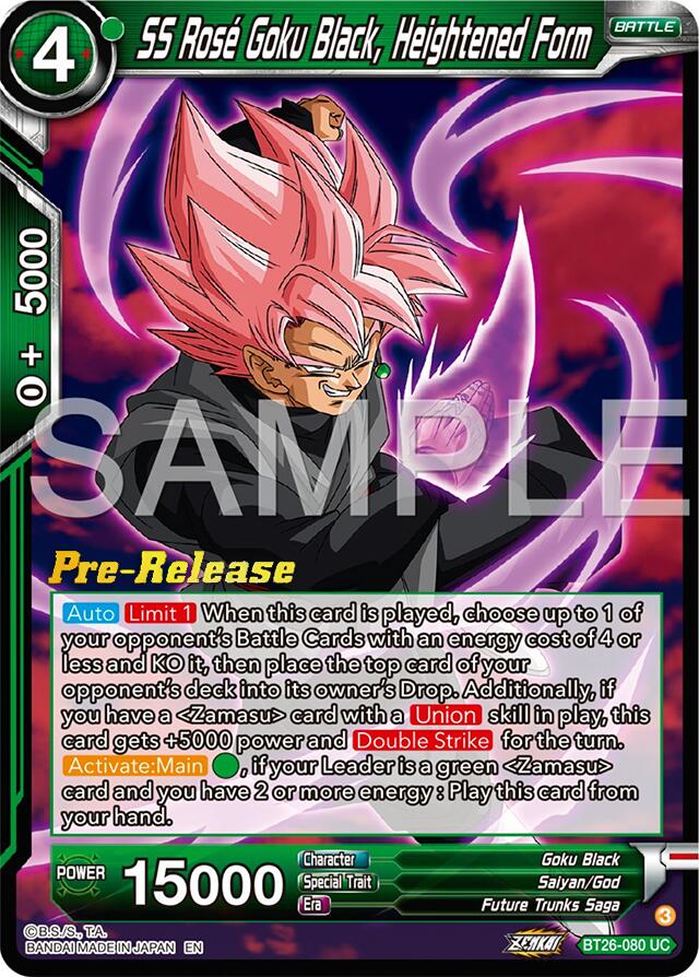 SS Rose Goku Black, Heightened Form (BT26-080) [Ultimate Advent Prerelease Promos] | Nerdhalla Games