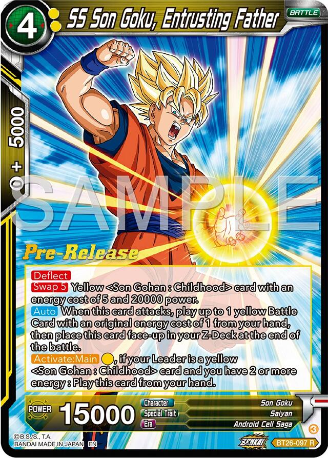 SS Son Goku, Entrusting Father (BT26-097) [Ultimate Advent Prerelease Promos] | Nerdhalla Games