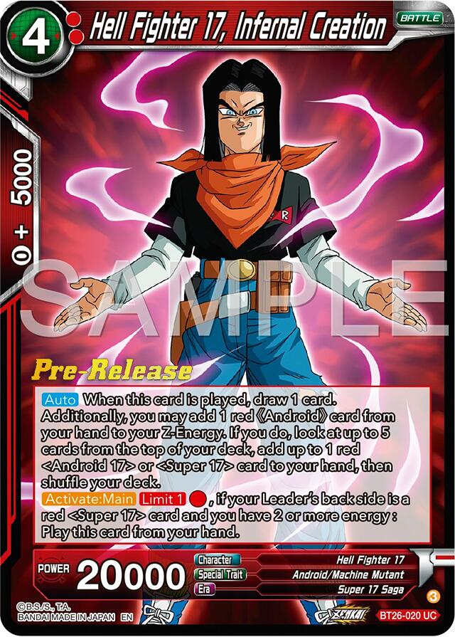 Hell Fighter 17, Infernal Creation (BT26-020) [Ultimate Advent Prerelease Promos] | Nerdhalla Games