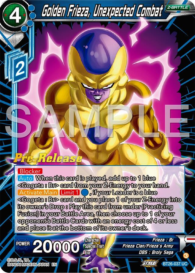 Golden Frieza, Unexpected Combat (BT26-037) [Ultimate Advent Prerelease Promos] | Nerdhalla Games