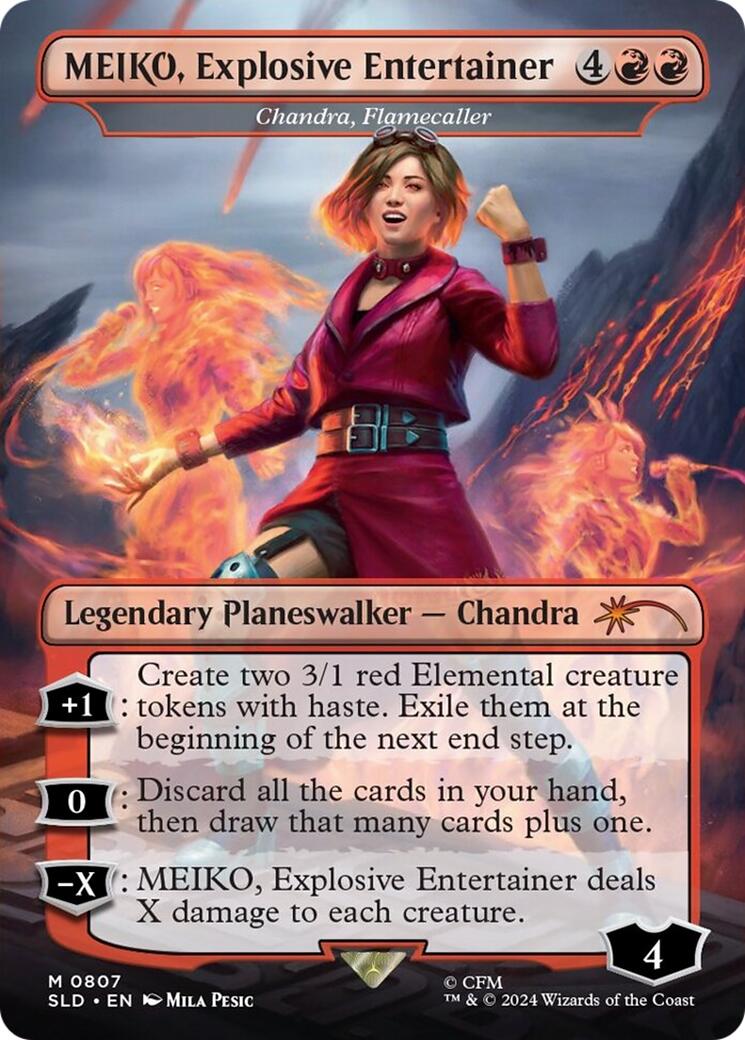 MEIKO, Explosive Entertainer - Chandra, Flamecaller [Secret Lair Drop Series] | Nerdhalla Games