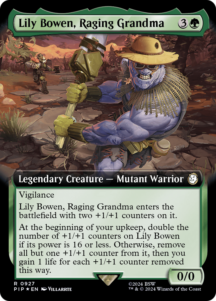 Lily Bowen, Raging Grandma (Extended Art) (Surge Foil) [Fallout] | Nerdhalla Games