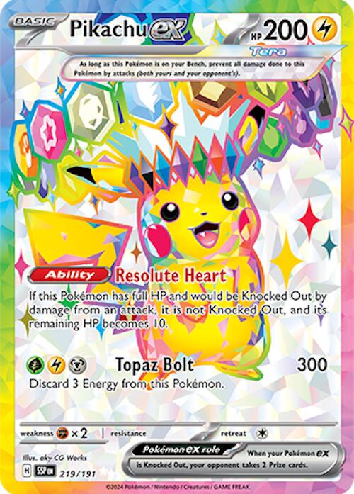 Pikachu ex (219/191) [Scarlet & Violet: Surging Sparks] | Nerdhalla Games