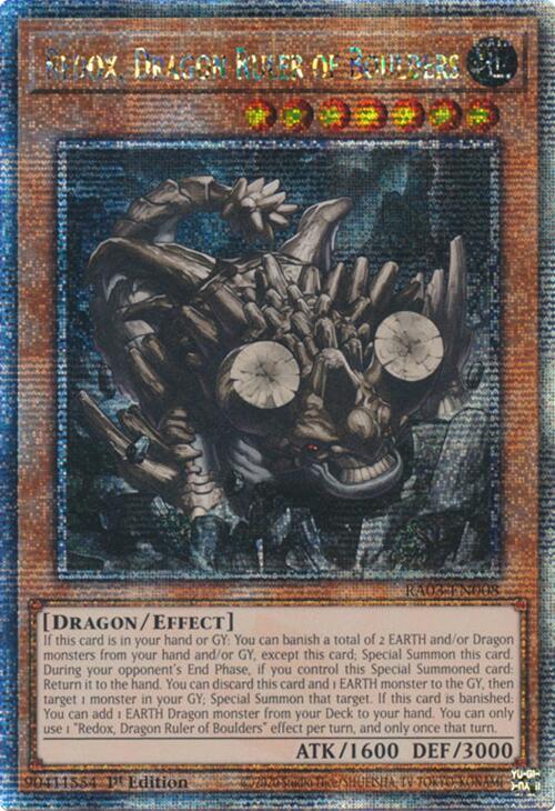 Redox, Dragon Ruler of Boulders (Quarter Century Secret Rare) [RA03-EN008] Quarter Century Secret Rare | Nerdhalla Games